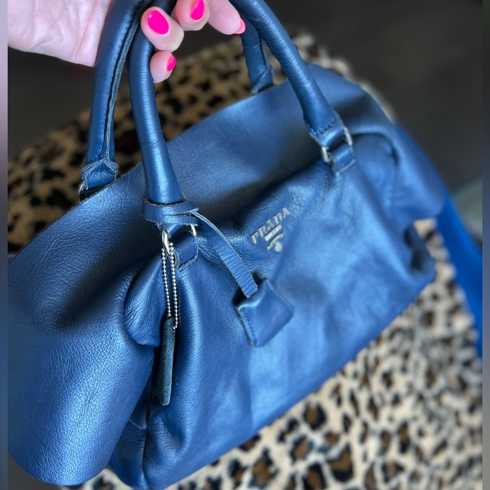 Vintage Prada Milano Dal 1913 Authentic handbag. Navy Blue